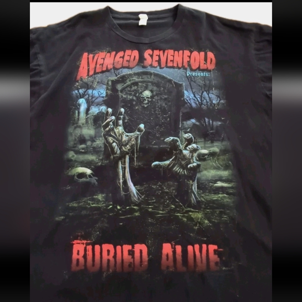 Avenged Sevenfold Presents: Buried Alive Tshirt Black Graphic Rock Band Mens XL